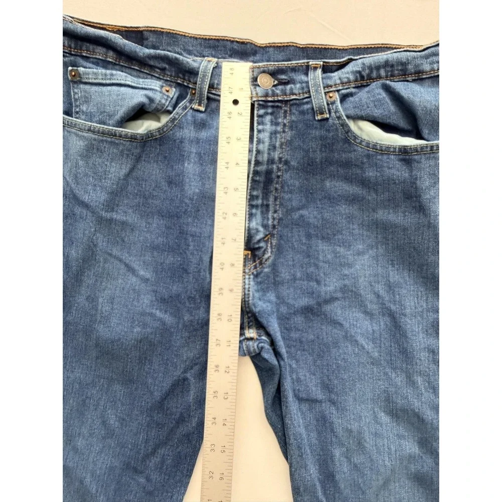 Levi's 505 Jeans Mens 34x32 Blue Medium Wash Regular Straight Denim Pants Casual